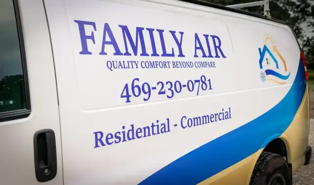 The Family Air work van, ready to assist your HVAC needs
