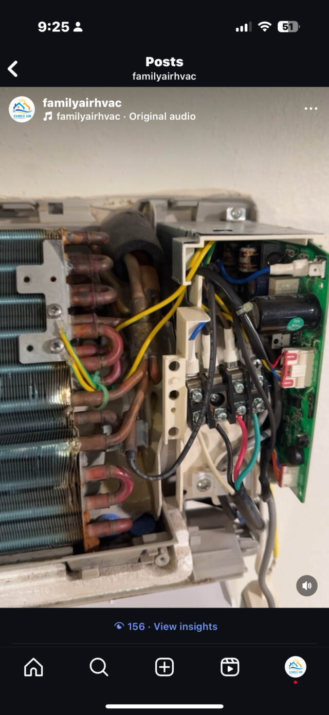 Looking inside of the mini split