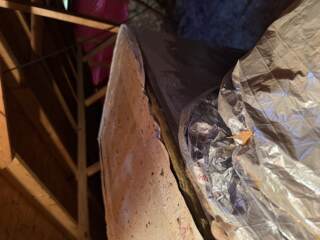 tape came loose causing air leak to attic