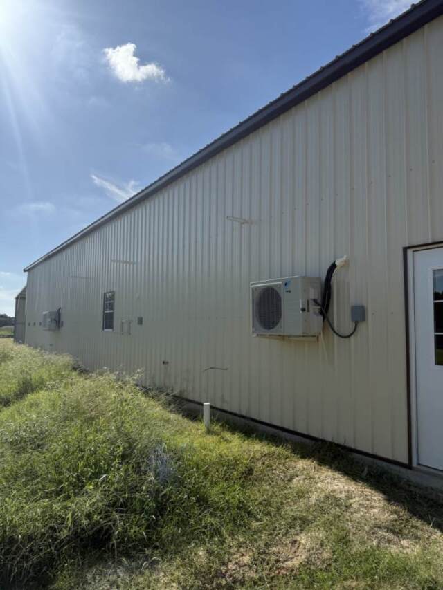 Wall with multiple mini splits installed