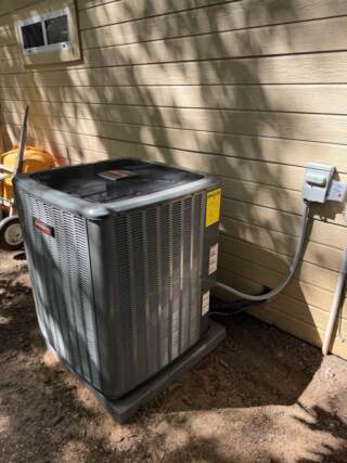 This is a photo of the new unit installed outside