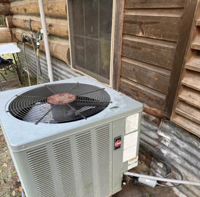 Electric airhandler standing vertically inside the house.
