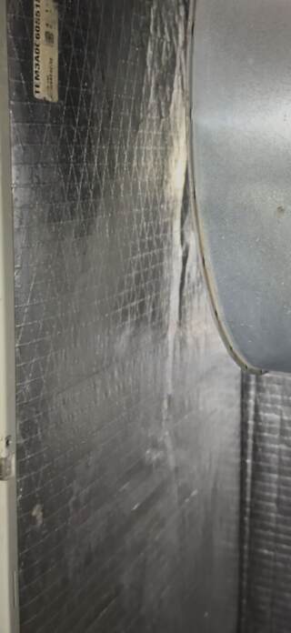 This shows the unit after it was deep cleaned now with no growth present