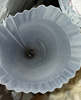 Dryer vent pipe after cleaning
