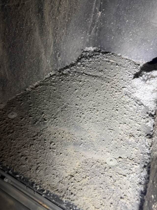 Return air plenum before cleaning