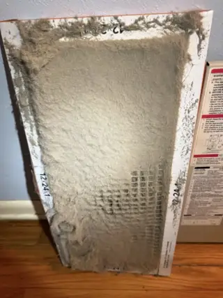 This was the air filter that was removed from the system, it hadn't been changed in years.