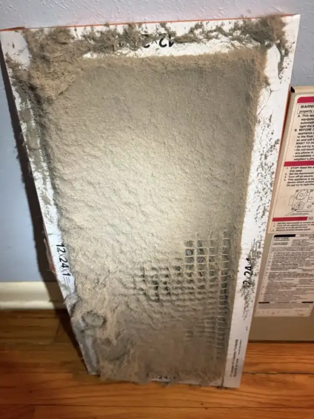 This was the air filter that was removed from the system, it hadn't been changed in years.