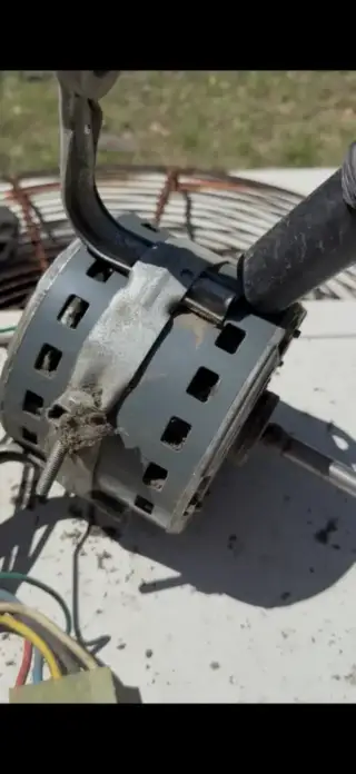 This is the blower motor after it was cleaned.