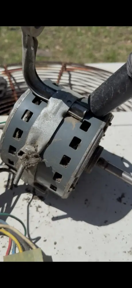 This is the blower motor after it was cleaned.