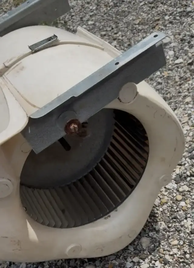 Second picture of the blower housing after it has been cleaned.