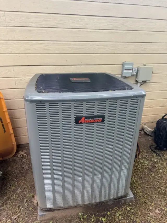 Heat pump before it was cleaned.