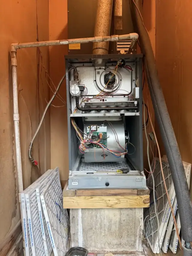part of the indoor unit which was also serviced during the spring tune up