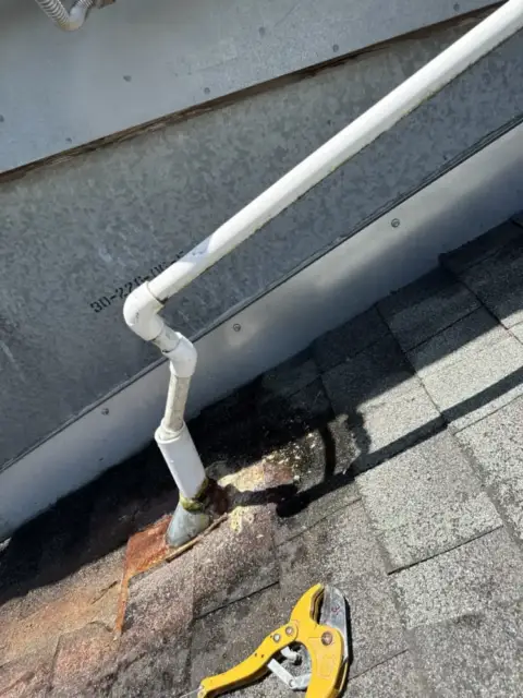 repaired pvc pipe